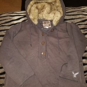 American Eagle faux fur hoody